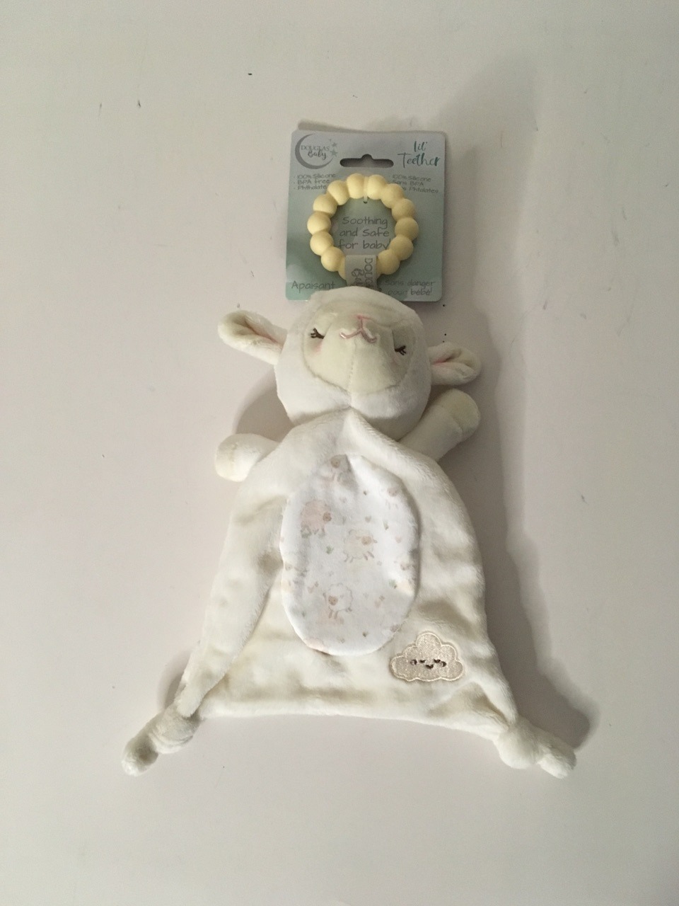 Douglas Baby Lil' Shlumpie Teether Lennox Lamb