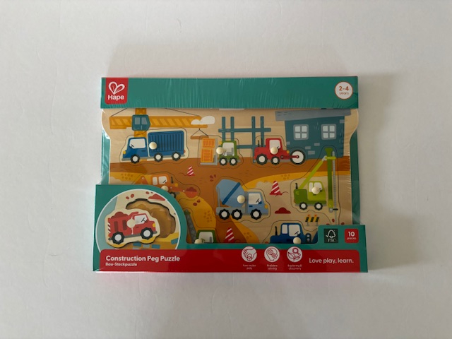 Hape Construction Peg Puzzle UPC #6943478056558