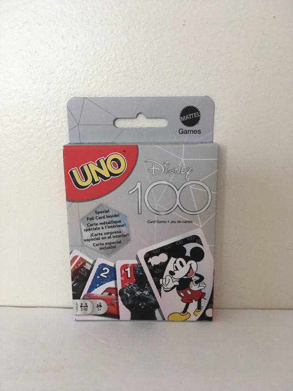 Mattel Disney 100 Anniversay UNO Card Game UPC #194735168774