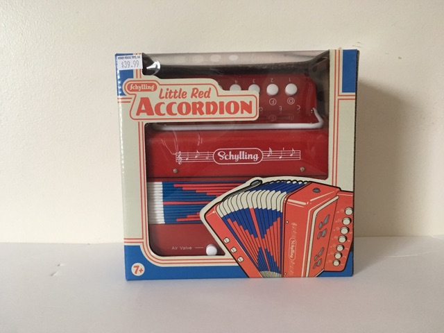 Schylling Little Red Accordian UPC #019649200405