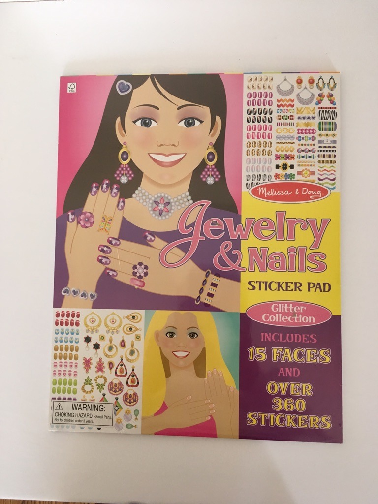 Melissa & Doug Jewelry & Nails Sticker - Glitter Collection UPC #000772042239