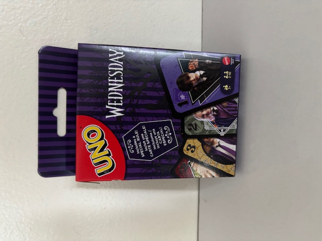 Mattel UNO Wednesday Card Game UPC #194735326853