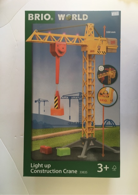 Brio World Light Up Construction Crane #33835 UPC #7312350338355
