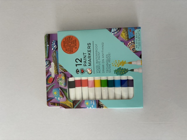 Bright Stripes 12 Paint Markers Set UPC #6972569241214