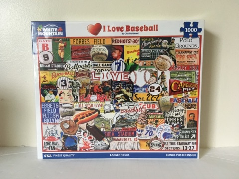 White Mountain I Love Baseball Puzzle UPC #724819265800