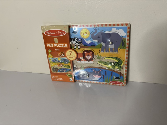 Melissa & Doug Wooden Peg Puzzle - Safari UPC #000772090544