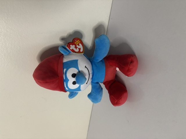 TY Beanie Babies Smurfs Papa Smurf Plush UPC #008421442164