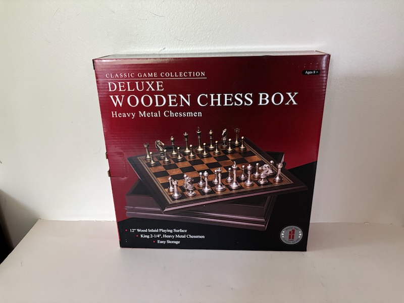 Hansen Deluxe Wooden Chess Box UPC #075766009852