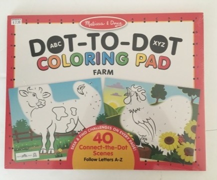 Melissa & Doug Dot-to-Dot Coloring Pad, FARM