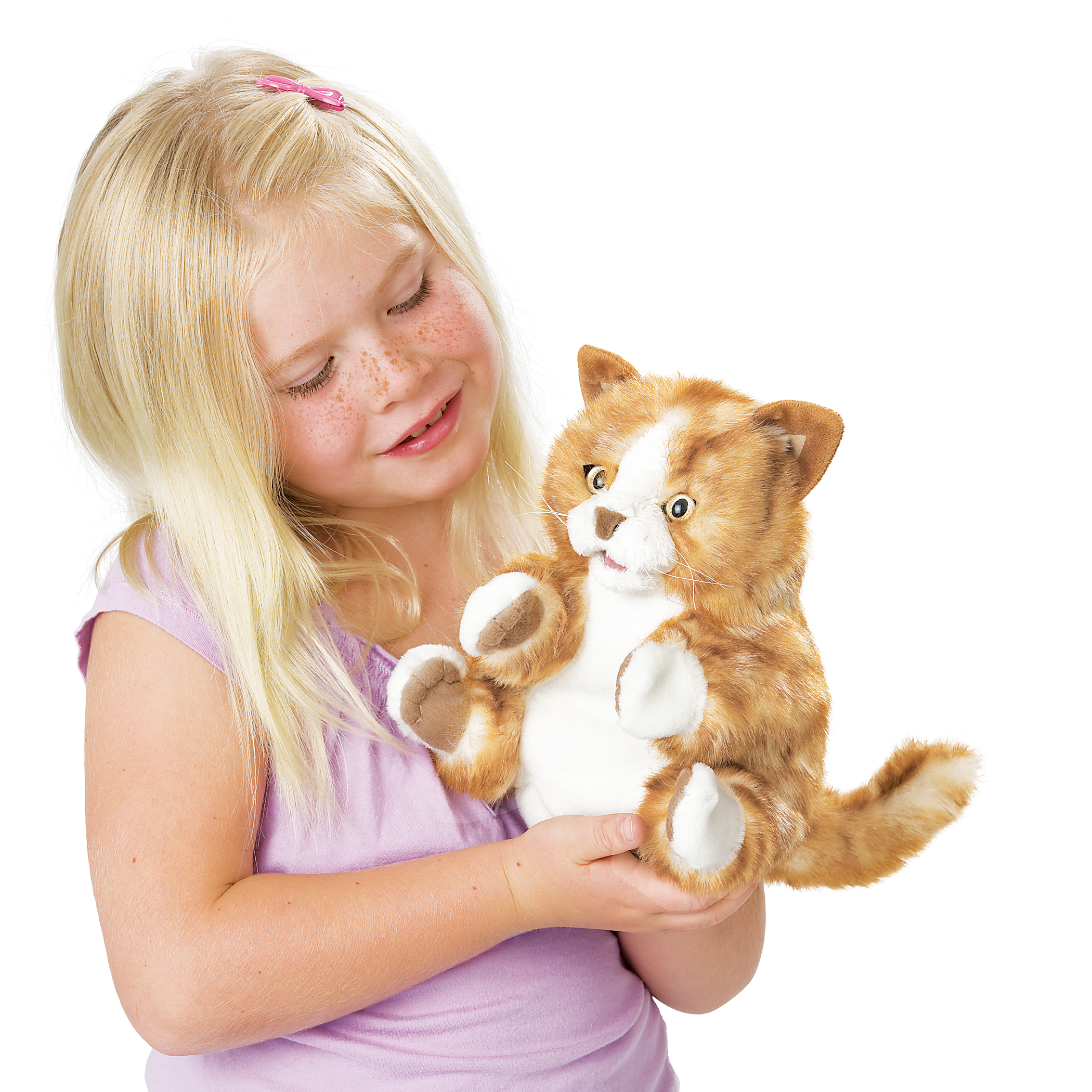 Folkmanis Orange Tabby Kitten Puppet UPC #638348028457