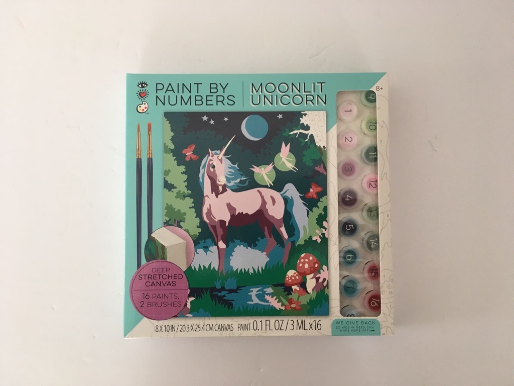 Bright Stripes Paint By Number - Moonlit Unicorn Set UPC #6972569240712