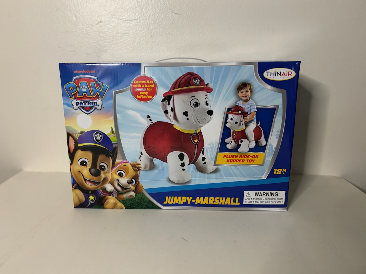 Thin Air Nickelodeon Paw Patrol Jumpy-Marshall Ride-on Toy UPC #850072174327