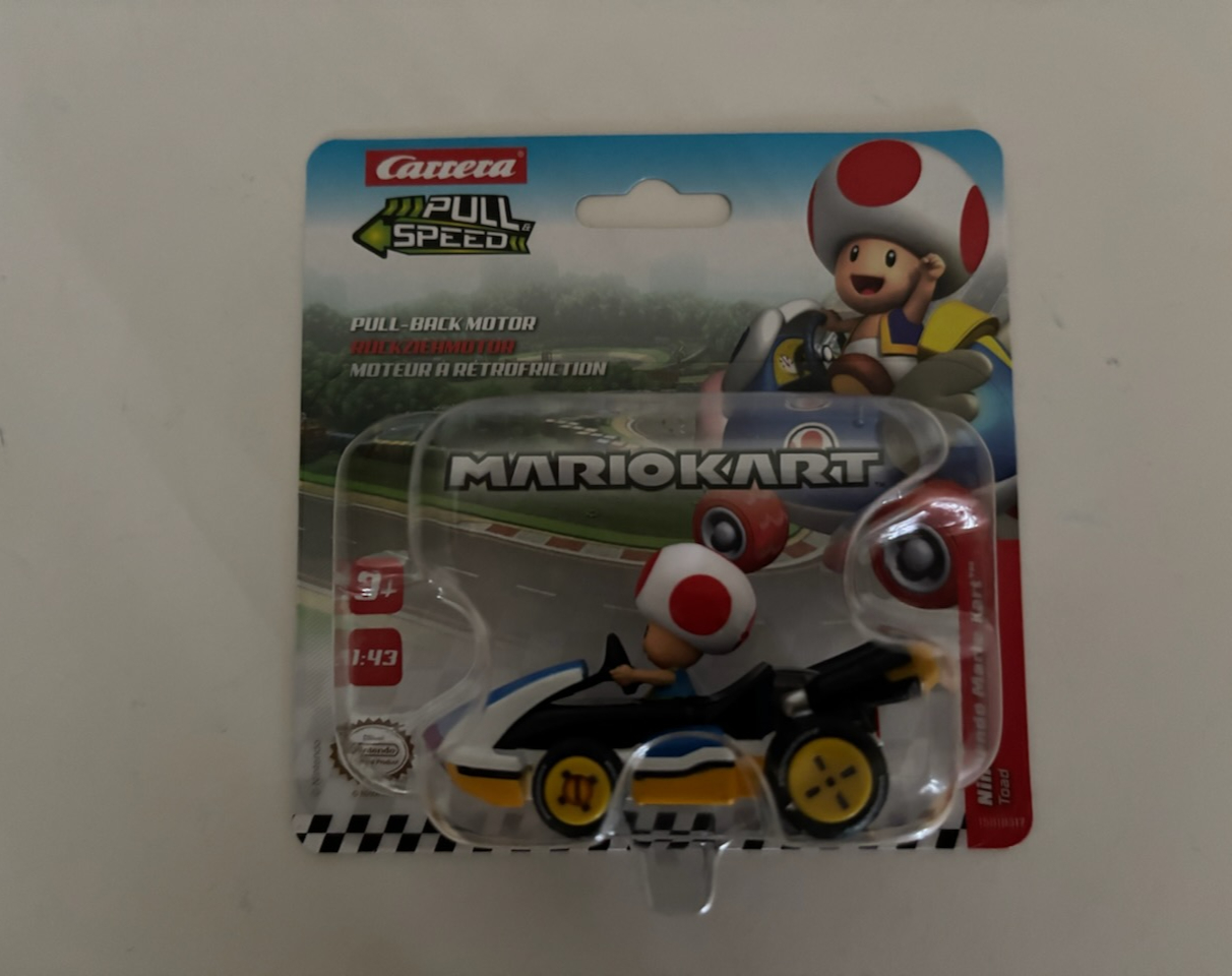 Carrera MarioKart Pull Back Vehicle Toad UPC #050227183178