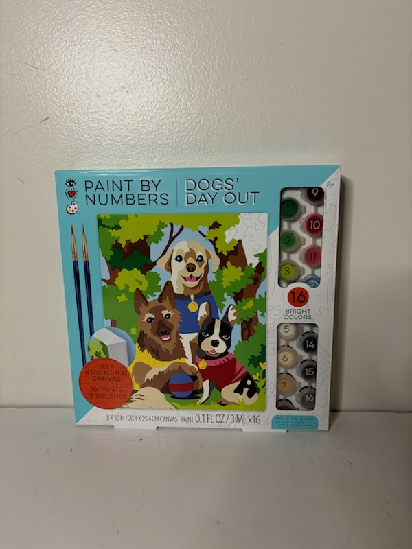 Bright Stripes Paint by Numbers Dogs' Day Out UPC #6972569240729