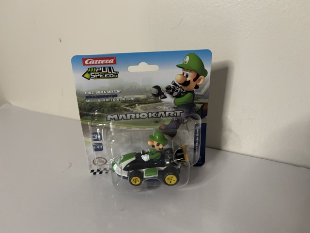 Carrera MarioKart Pull Back Vehicle Luigi UPC #050227183154