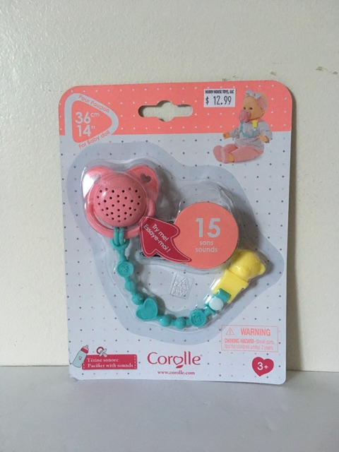 Corolle Pacifier with Sounds #141400 UPC #4062013141404