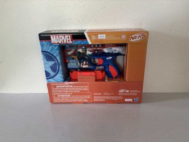 Hasbro Marvel Nerf Captain America Blaster UPC #195166255002