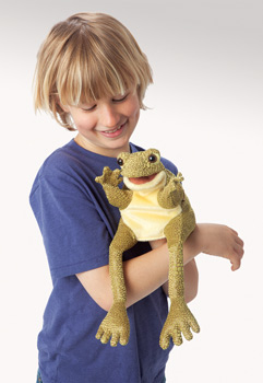 Folkmanis Funny Frog Puppet UPC #638348030337
