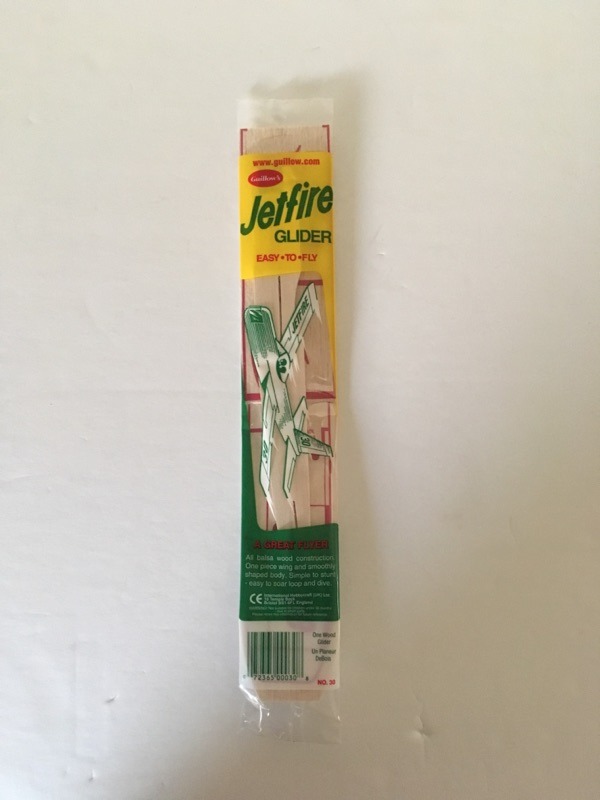Guillow's Jetfire Balsa Wood Glider UPC #072365000308