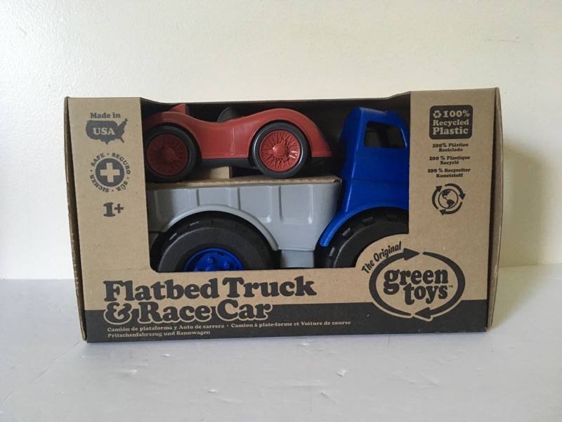 Green Toys Flatbed Truck & Race Car UPC #793573714817