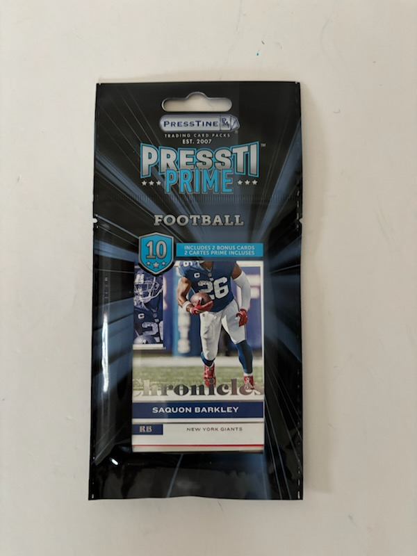 Pressti Prime Football Cards UPC #684941030199