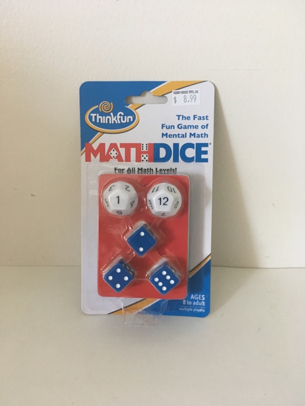 Thinkfun Math Dice UPC #019275015107