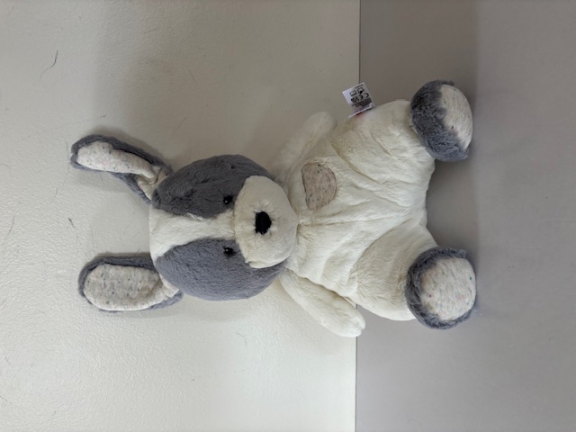 Gund Baby Oh So Snuggly Gray & White Puppy Plush UPC #778988504895