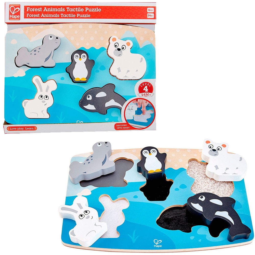 Hape Polar Animal Tactile Puzzle UPC #6943478018693