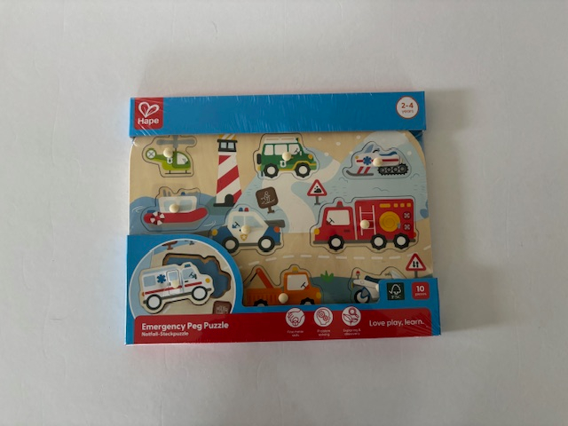 Hape Emergency Peg Puzzle UPC #6943478056565