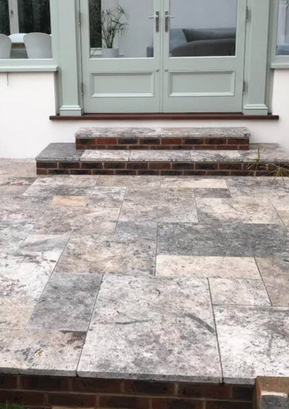 patio laid with cement