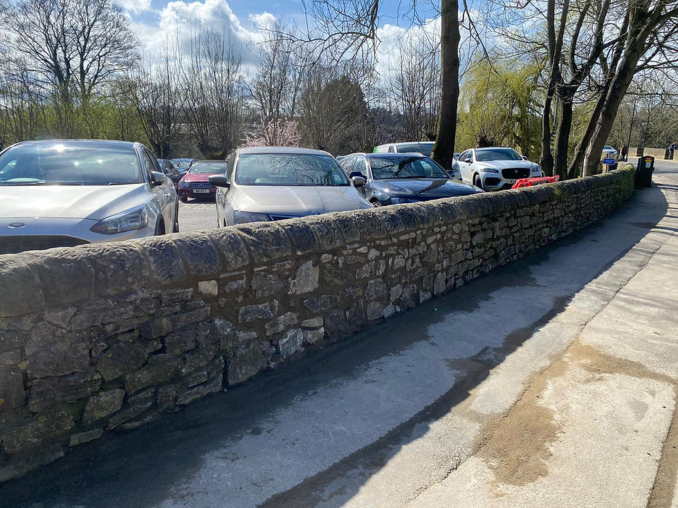 mortared walling Bakewell, Derbyshire