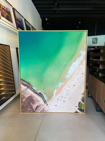 quadro grande canvas de mar verde ideal para quarto e para sala fotografia de paisagem para decoração de niterói