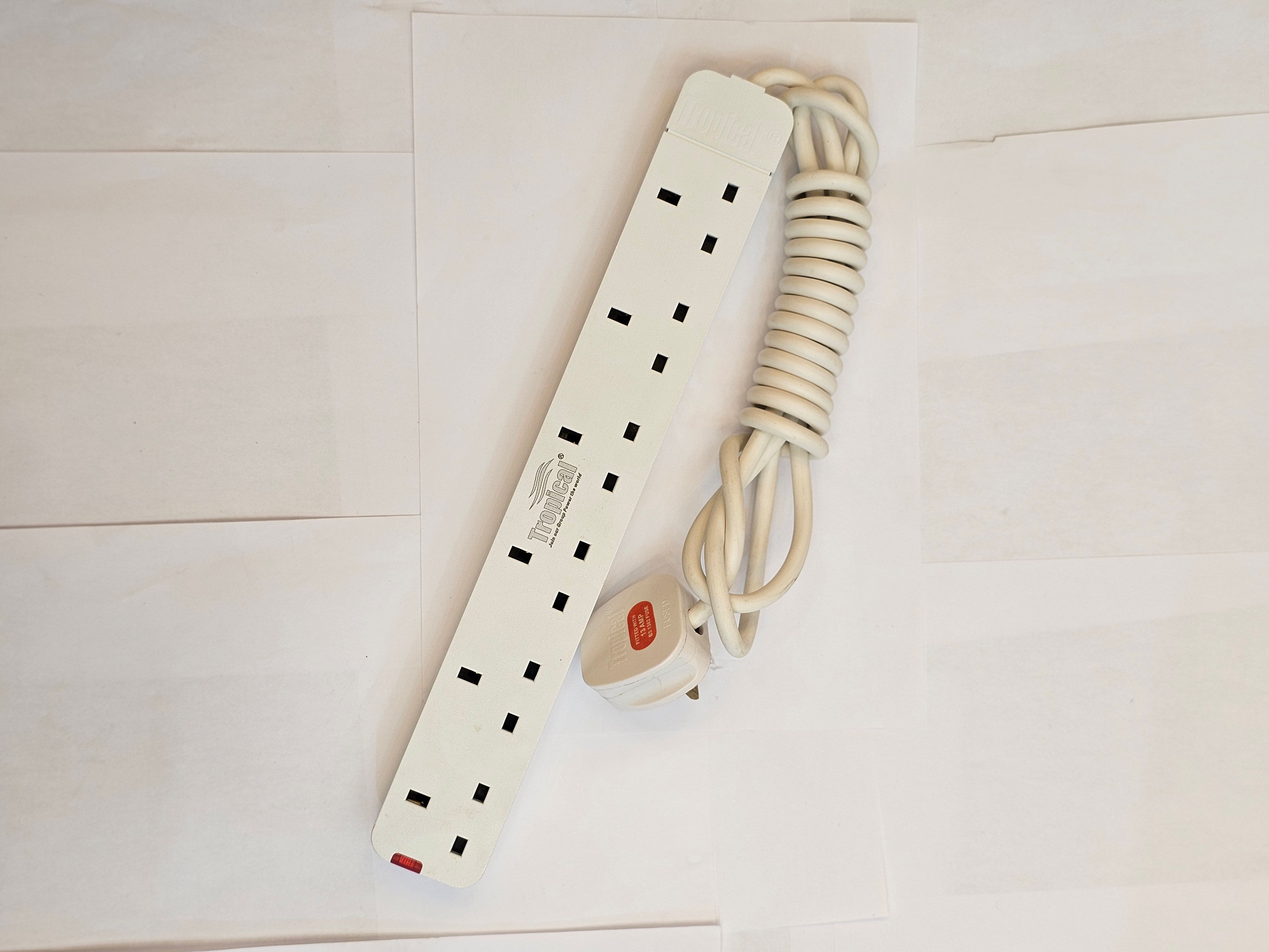 PVC UNSWITCHED PLATE 6WAY-TX996/5M (TX996/5M)