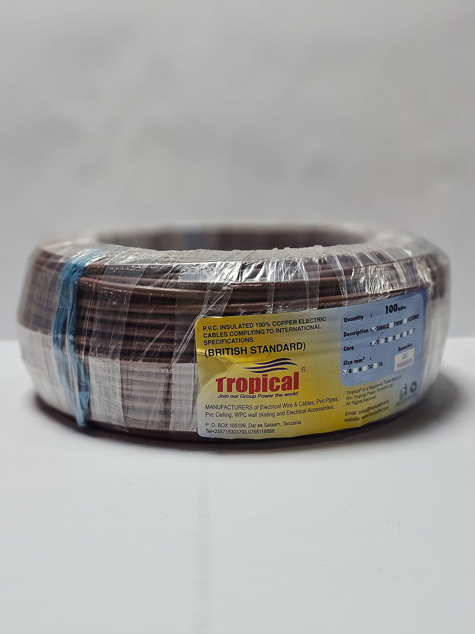 CABLE 6MM2 SINGLE BROWN