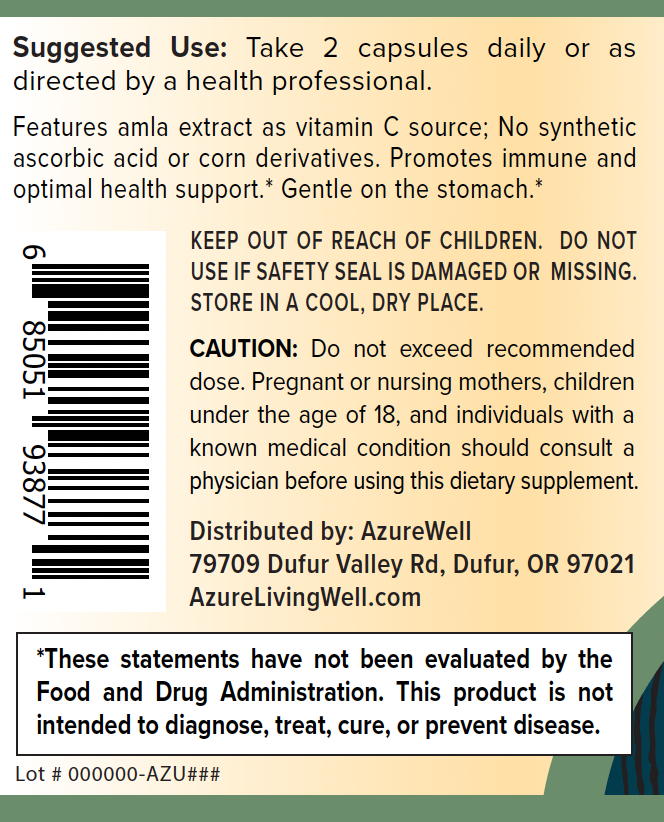 Product details from label panel.
