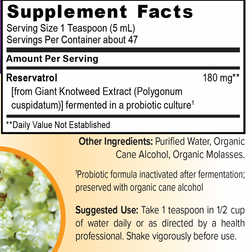 Supplement Facts from label panel.