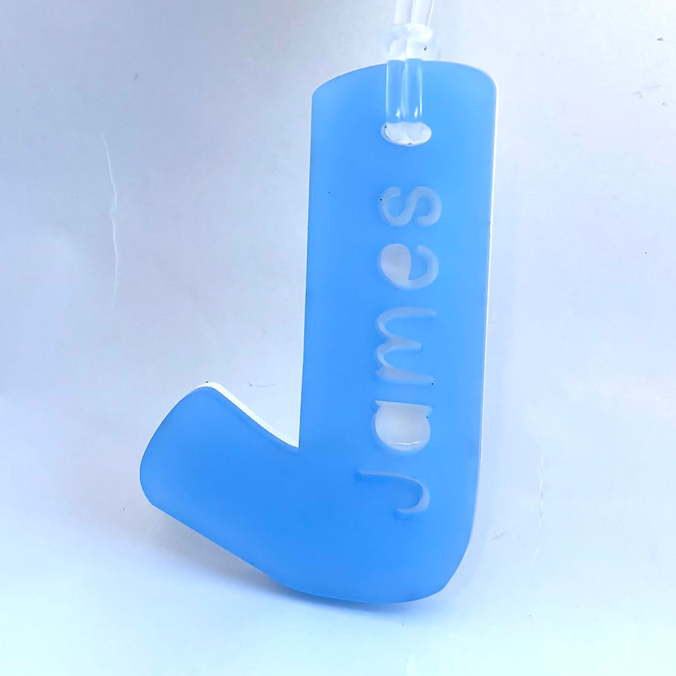 Thumbnail: Personalised Acrylic Letter Bag Tag