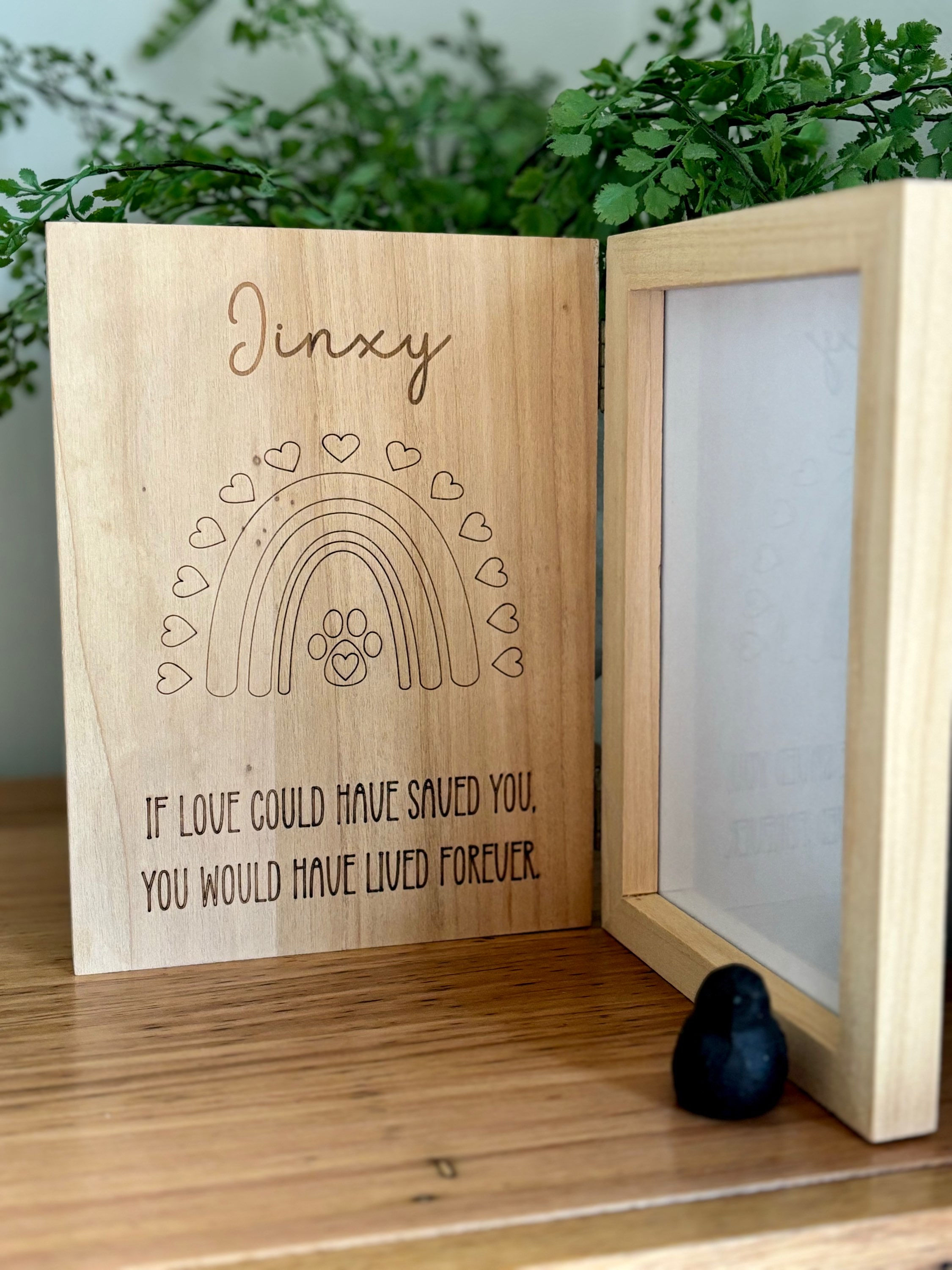 Pet Memorial Engraved Book Photo Frame
