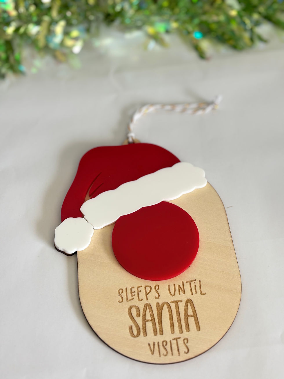 Thumbnail: Small Hanging Santa Countdown