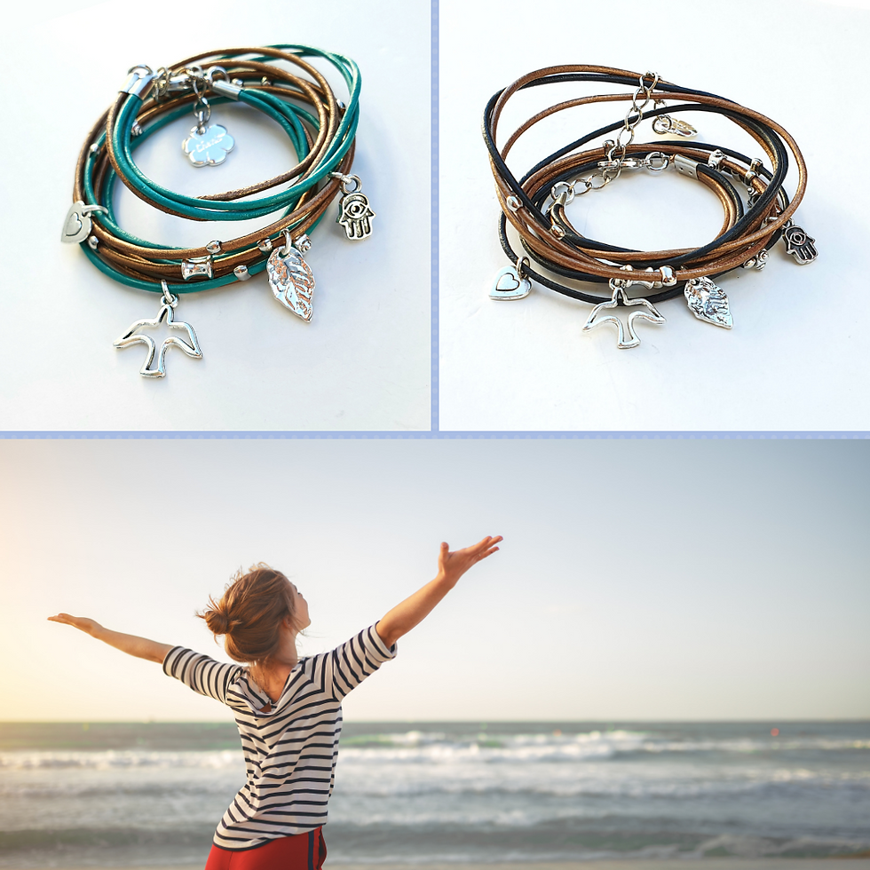 צמיד חמסה ומזל מתלפף לאישה