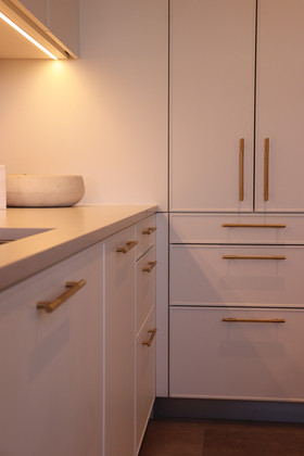 Large Kitchen Pantry Storage Solution designed by Atelier bauherr for this Kitchen in Brooklyn New York