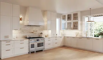 Large family kitchen inspired by Hamptons, Long Island, and Connecticut country homes, featuring traditional shaker cabinetry, premium storage solutions, and cabinet costs of $90,000–$105,000.