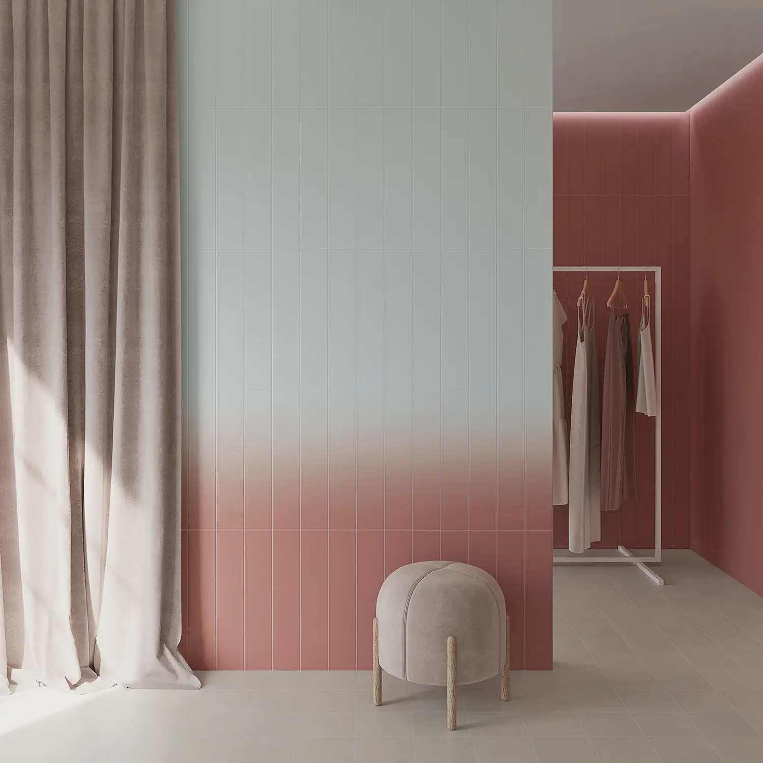 Ombre Wall Tile as a Kitchen backsplash for a Kitchen Design
