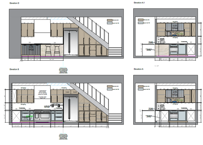 Kitchen Elevation during Kitchen System Design Development by Kitchen Design NYC