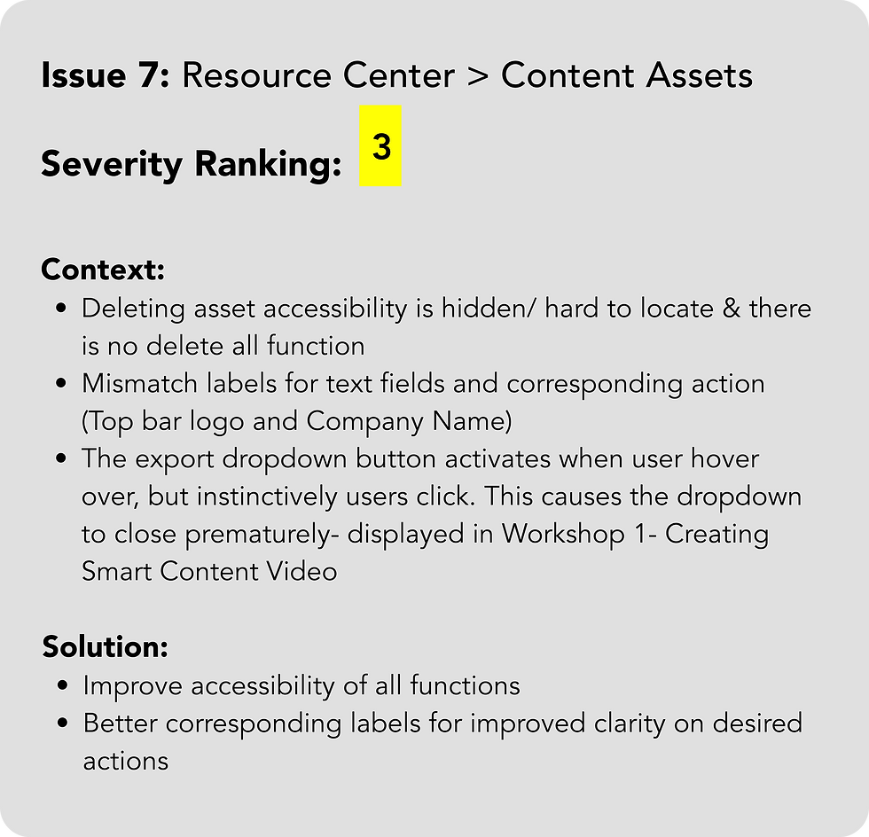 Resource Center, Content Assets