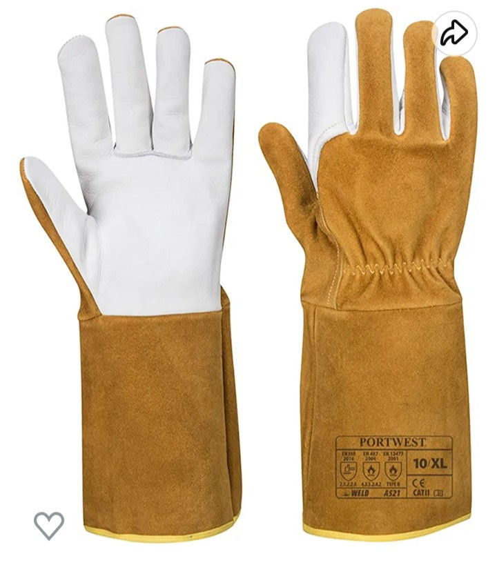 Portwest Gant soudeur TIG ultra, Couleur: Brun, Taille: L, A521BRRL

