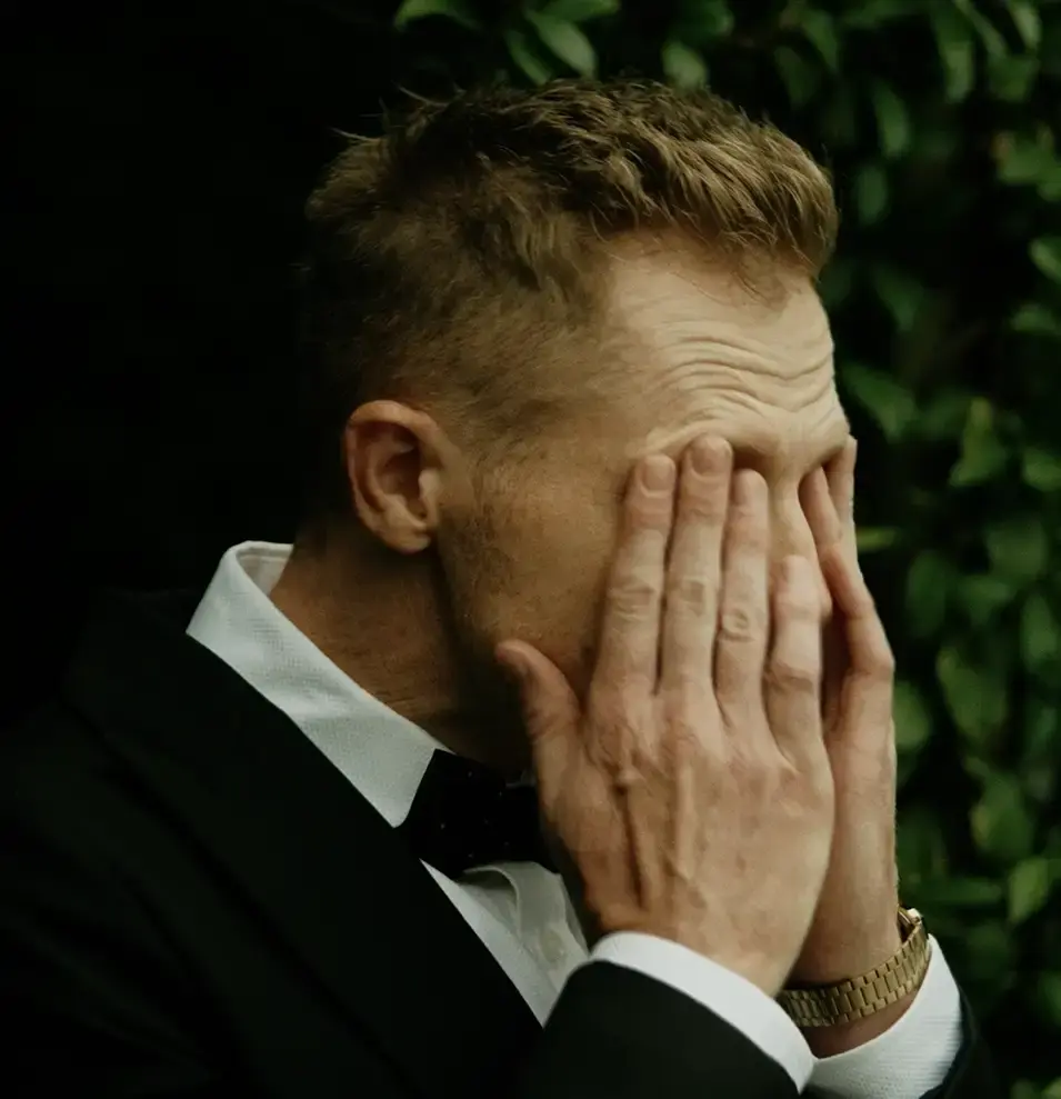 Emotional Groom as he sees bride for the first time.webp