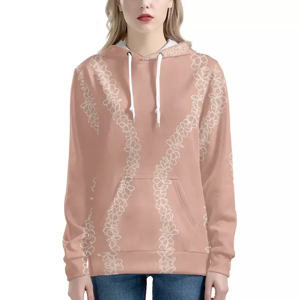 Thumbnail: Women's 3D Polynesian Tribal Print Hoodie Pullover