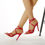 Miniatura: Pointed Fish Mouth Cross Stiletto Shoes