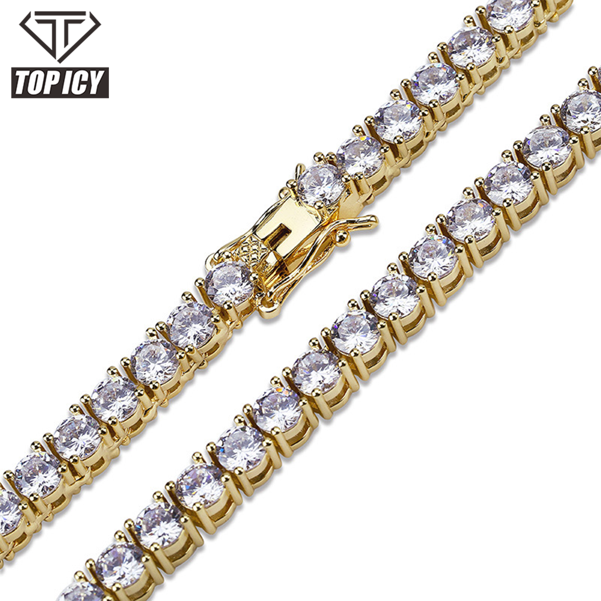 18k Gold Plated Hiphop Diamond  Chain